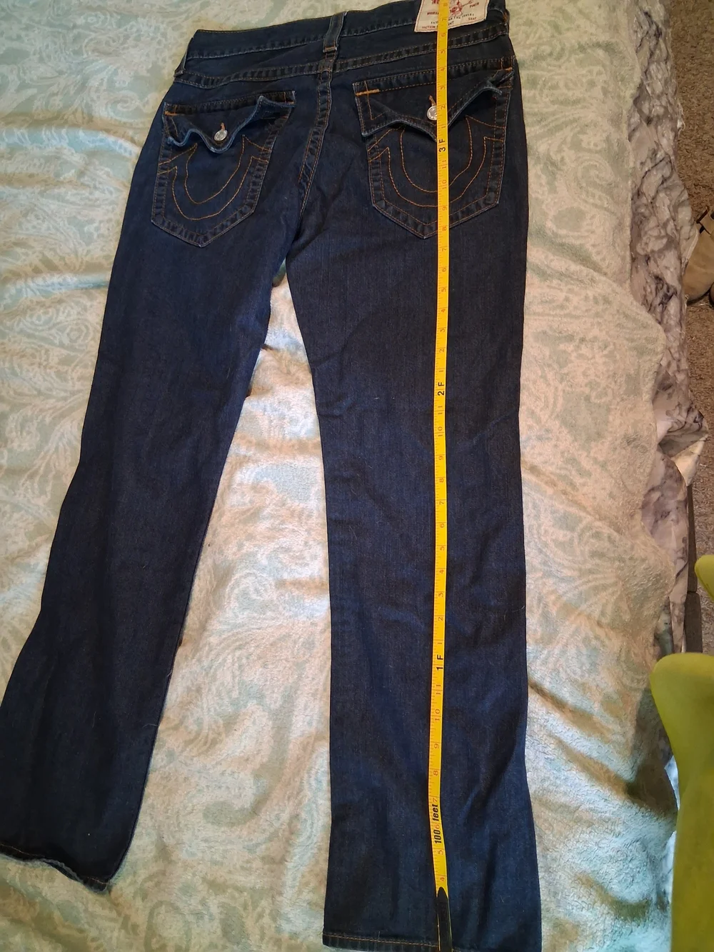 True Religion Men's Dark Blue Straight-Leg Jeans